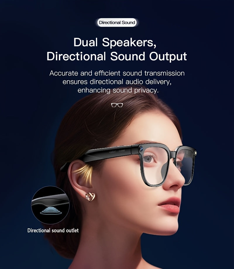 AI Video Glasses with Real-Time Translation (163 Languages) & 4K Recording - FPV Camera, 8MP Wide-Angle, 4GB Storage, Wireless, ic - Smart Glasses for translation Device, Action Camera for &, Travel/Driving