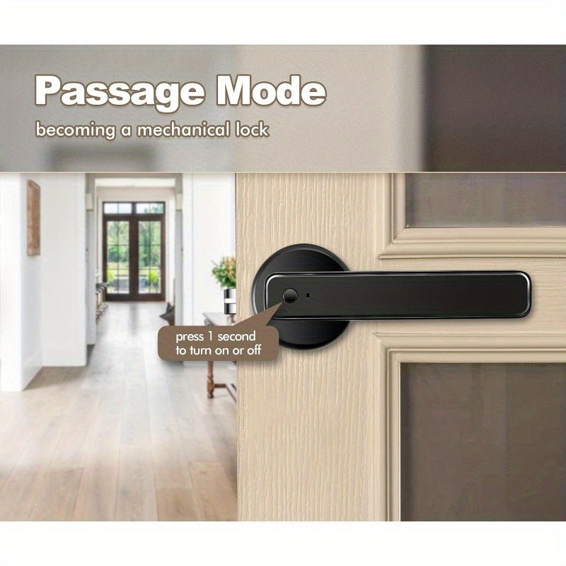 Smart Door Lock with Fingerprint Scanner, 5-In-1 Keyless Entry System (Fingerprint/Password/Nfc/ Backup/Physical Keys) - App-Controlled Deadbolt, Alexa Compatible, for Home/Apartment/Door, - (Keys Included)
