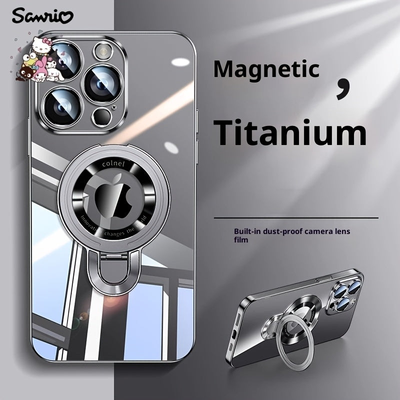 [2pcs Phone Case Set] Phone Case: 2pcs Set [1 Phone Case + 1 U-Bracket] Compatible With iPhone 17 Pro Max/16/15/14/13/12. Features A Magnetic U-Shaped Stand, Drop Protection, Streamlined Design, And A High-End Look, Perfect For Tech Enthusiasts