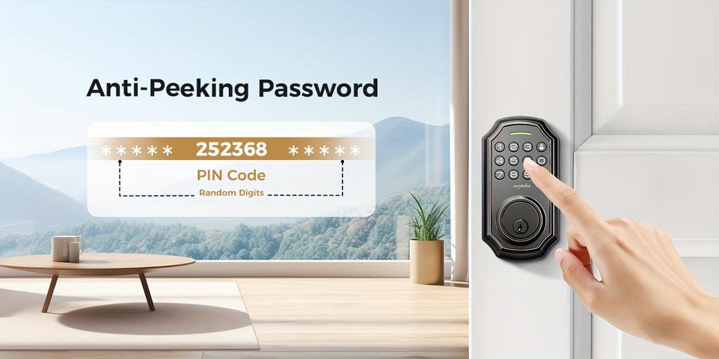 Arpha Special Offer! Smart Lock - 100-digit Privacy Passcode Combination, Keyless Entry, Automatic Locking/unlocking, Easy Installation, Available in Black and Silvery, Low Battery Alarm, Safe and Reliable, Protects Privacy, Smart One-key Locking