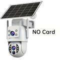 JOOAN Solar-Powered Outdoor Surveillance Camera Featuring 360° PTZ View, Dual Lenses & Display, 1296P HD Quality, Two-Way Communication, Motion Detection Alert, Color Night Vision, Rechargeable Battery, Wall Mounting, Wifi/Sd Storage
