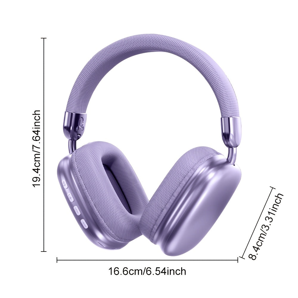 Wireless Headset, Noise Cancelling Stereo Comfortable Headset, Built-in High-definition Microphone, High Fidelity Stereo, Deep Bass, Used for Travel, Office, Laptop, Mobile Phone, Christmas Gift