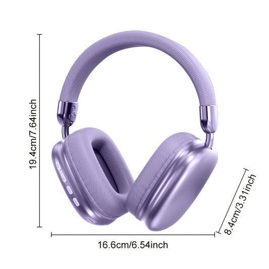 Wireless Headset, Noise Cancelling Stereo Comfortable Headset, Built-in High-definition Microphone, High Fidelity Stereo, Deep Bass, Used for Travel, Office, Laptop, Mobile Phone, Christmas Gift