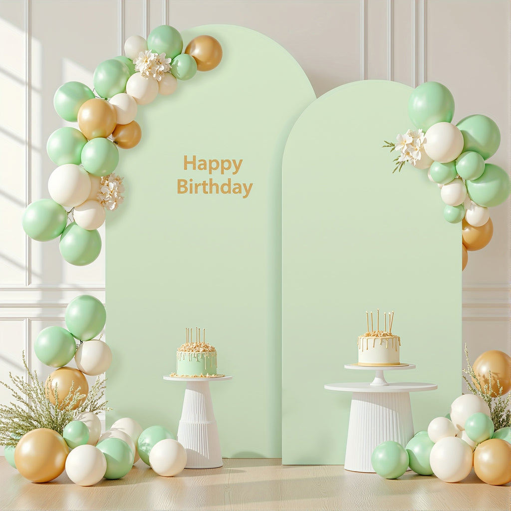 2D Flat, Two Different-sized And Styled Wedding Arch Banner Covers with Stretchable, Wear-resistant And Wrinkle-free Fabric, Tight-fitting Arch Covers Suitable for Wedding Ceremonies, Gender Reveals And Birthday Parties.