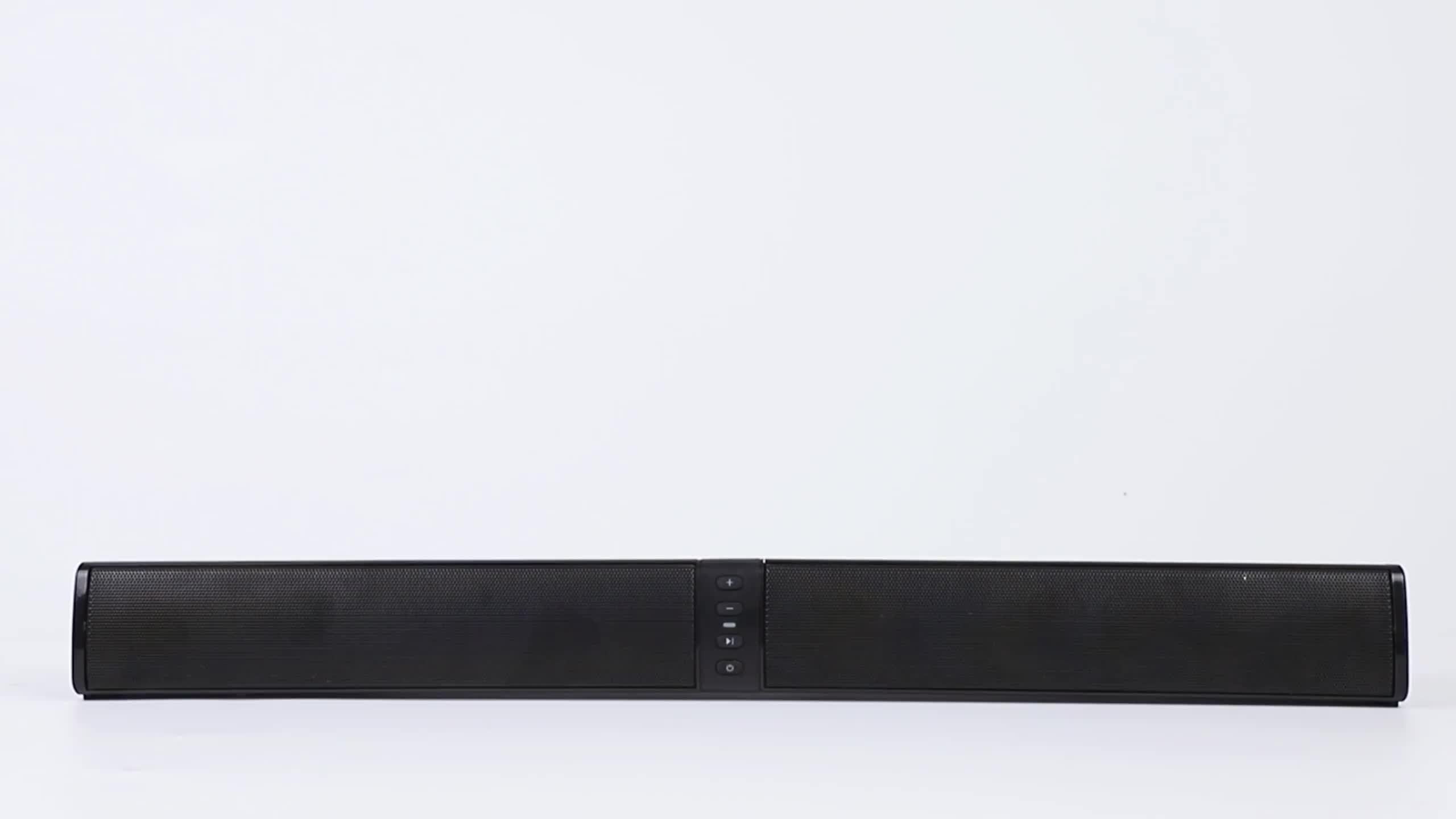 Separable All-in-One Home Theater Sound Bar, Surround Sound System TV Soundbar with 4pcs 5W Magnetic Speakers and 1pc Echo Tube, Supports Wireless, AUX Connection for PC/Gaming/Projectors, TWS, Black