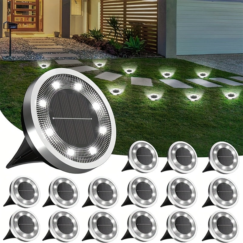 [Solar Light] Solar Ground Decorative Light, Upgraded With 8LED, Durable, Easy To Install, Suitable For Vegetable Gardens, Parks, And Decorative Lighting Options, Outdoor Lighting | Modern Solar Light | Durable Solar Panel, Solar Light, Landscape Illumina