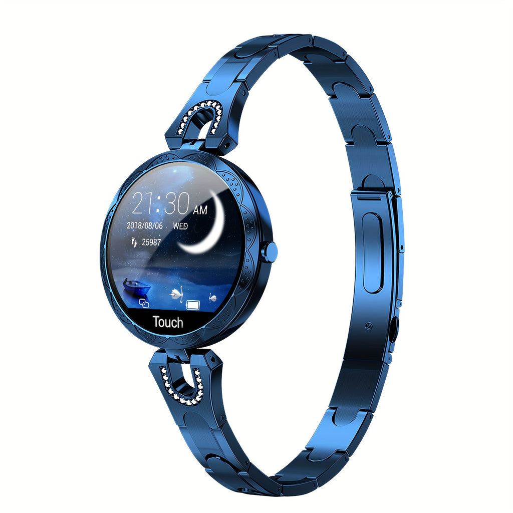 2024 Stylish Diamond Smartwatch Featuring a 1.09 Inch Full Touch Display, Calling Capabilities, Over 100 Sports Modes, Step Tracker, And Calorie Tracker. A Chic Smartwatch Collection for Women Adorned with Rhinestones