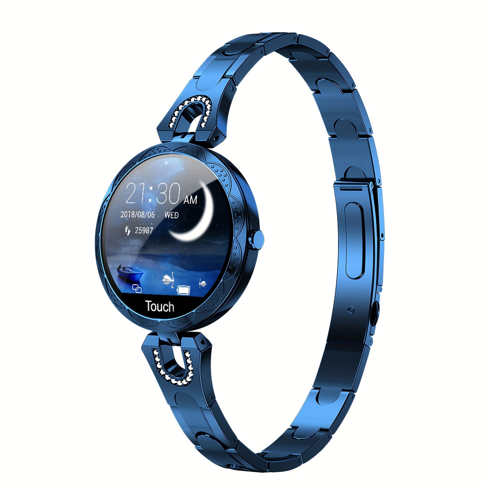 2024 Stylish Diamond Smartwatch Featuring a 1.09 Inch Full Touch Display, Calling Capabilities, Over 100 Sports Modes, Step Tracker, And Calorie Tracker. A Chic Smartwatch Collection for Women Adorned with Rhinestones