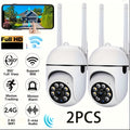 2 Pack 1080P Dome Cameras, Wireless WIFI Camera, PTZ Camera, Outdoor Indoor PTZ Surveillance Camera, AI Auto Tracking, Alarm & Color Night Vision, Horizontal 360 Degree Vertical 90 Degree Rotation