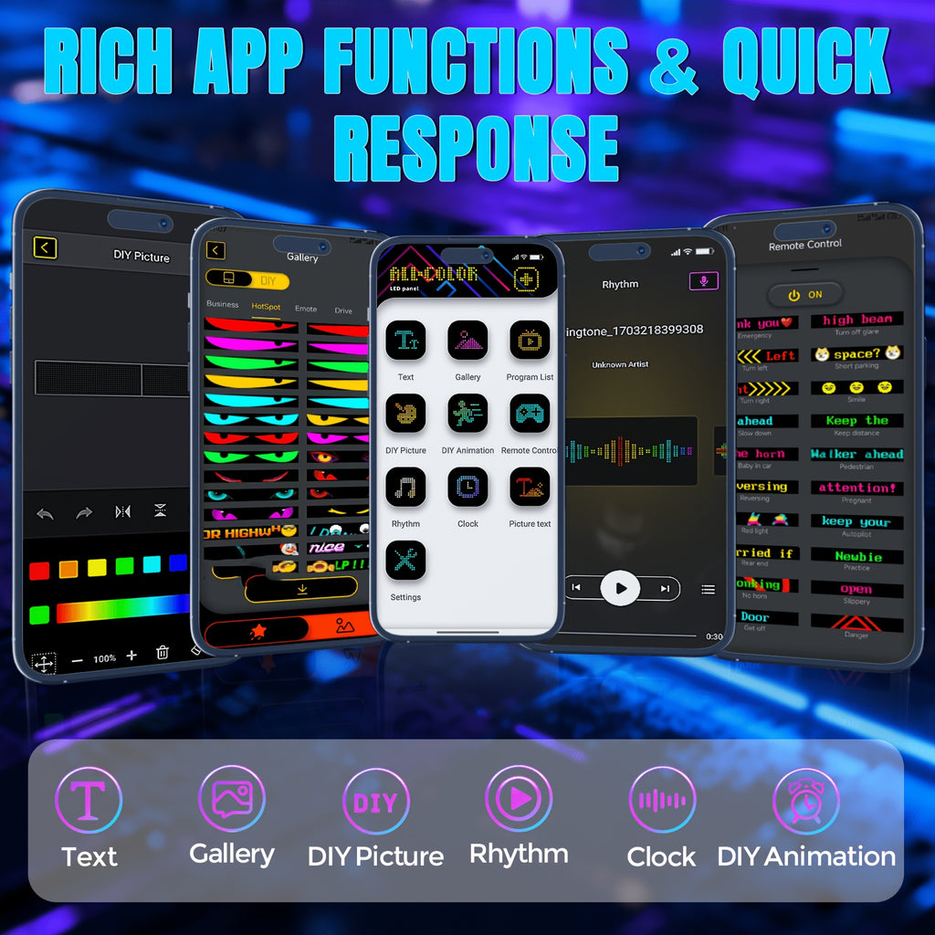 4th Of July Decor: [Flexible LED Dot Matrix Panel] LED Dot Matrix Display, Supports USB Power Supply, App Control | Flexible, DIY Programmable Lighting, Suitable for Shops, Hotels | Easy to Install, Durable Design, Dimmable Graphite RGB Display