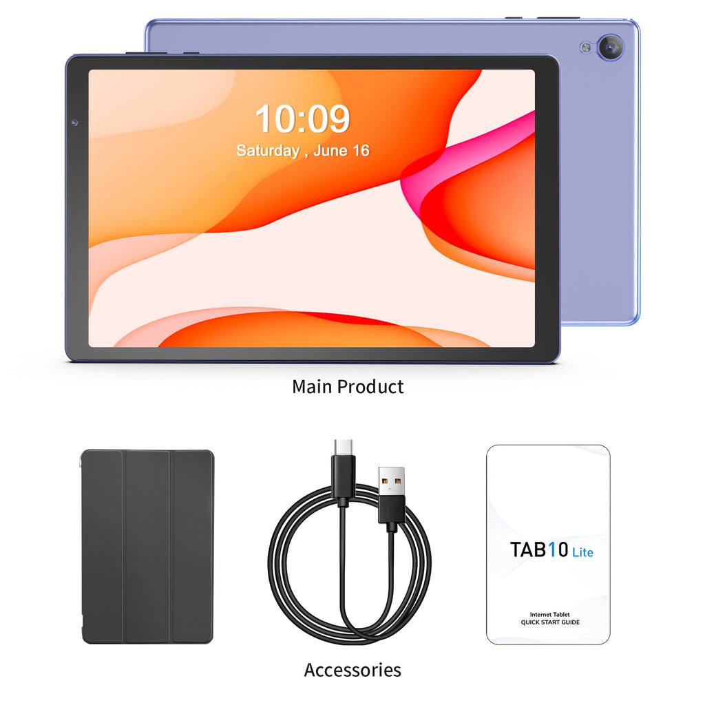 [Android 14 Tablet] Pritom 10.1 Inch Android 14 Tablet, 4GB DDR (2GB+2GBExpansion)RAM, 32GB ROM, 6000mAh, Quad Core Processor, 10 Inch Tablet, Android Tablet High-Definition IPS Screen, Camera, Wi Fi, Google, PC, Pad Tablet