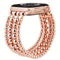 Compatible with for Apple Watch 38Mm 40Mm 41Mm/45Mm 44Mm 42Mm Stainless Steel Beaded Bracelet Women Girls, Fashion Handmade Elastic Stretch Strap for Iwatch Series 11/10/9/8/7/6/5/4/3/2/1/SE 3 2 1/Ultra 3 2 1