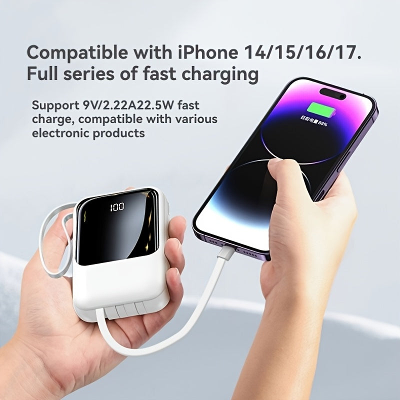2026 New Model, 21000mAh Mini Power Bank, 5W Slow Charging - 22.5W Fast Charging Power Bank, Ultra-thin LED Display Mobile Charger, Compact External Battery Pack Phone Charger, Holiday Gift, High-capacity Power Bank, Compatible with Various