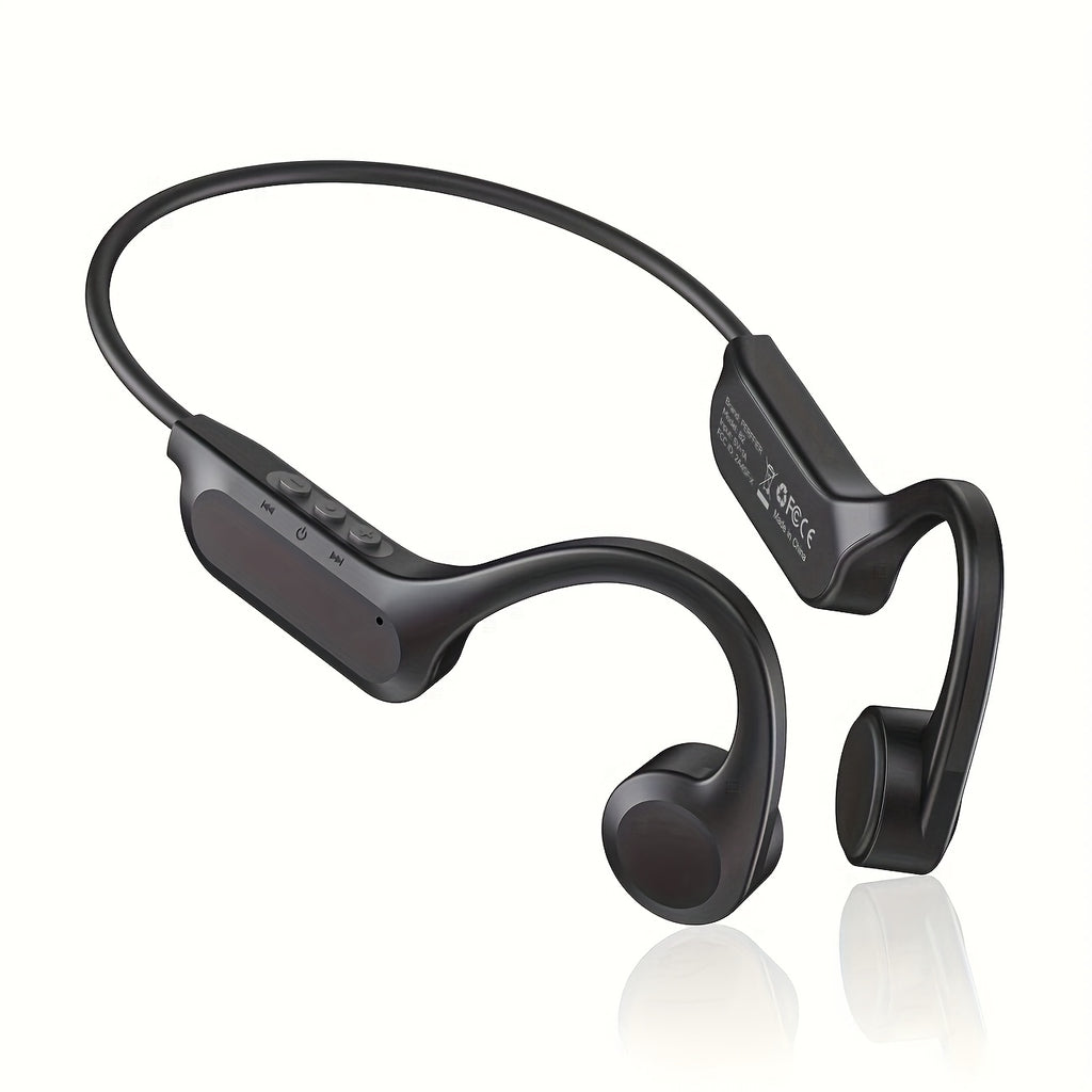 Menzluio Open Sports Headphones with Microphone, Sports Headphones with A Long Battery Life Of 15 Hours True Wireless Headphones, Suitable for Running, Exercising, Cycling