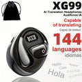 144-Language AI Translator Earbuds - 0.3s Real-Time Voice Translation, Noise Cancelling Mic & 40H Battery for Travel/Business, No Delay!Includes Headphone Storage Pouch