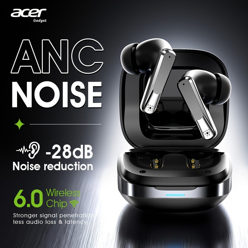 Acer New Wireless Wireless Earbuds, Mini In-Ear Headphones, With Noise Cancelling Microphone, Portable Lightweight Design, Long Battery Life, Wireless 5. 4 Headset Bass Stereo, Touch Control, Suitable For Phone Laptop Pad Mobile, Exercise