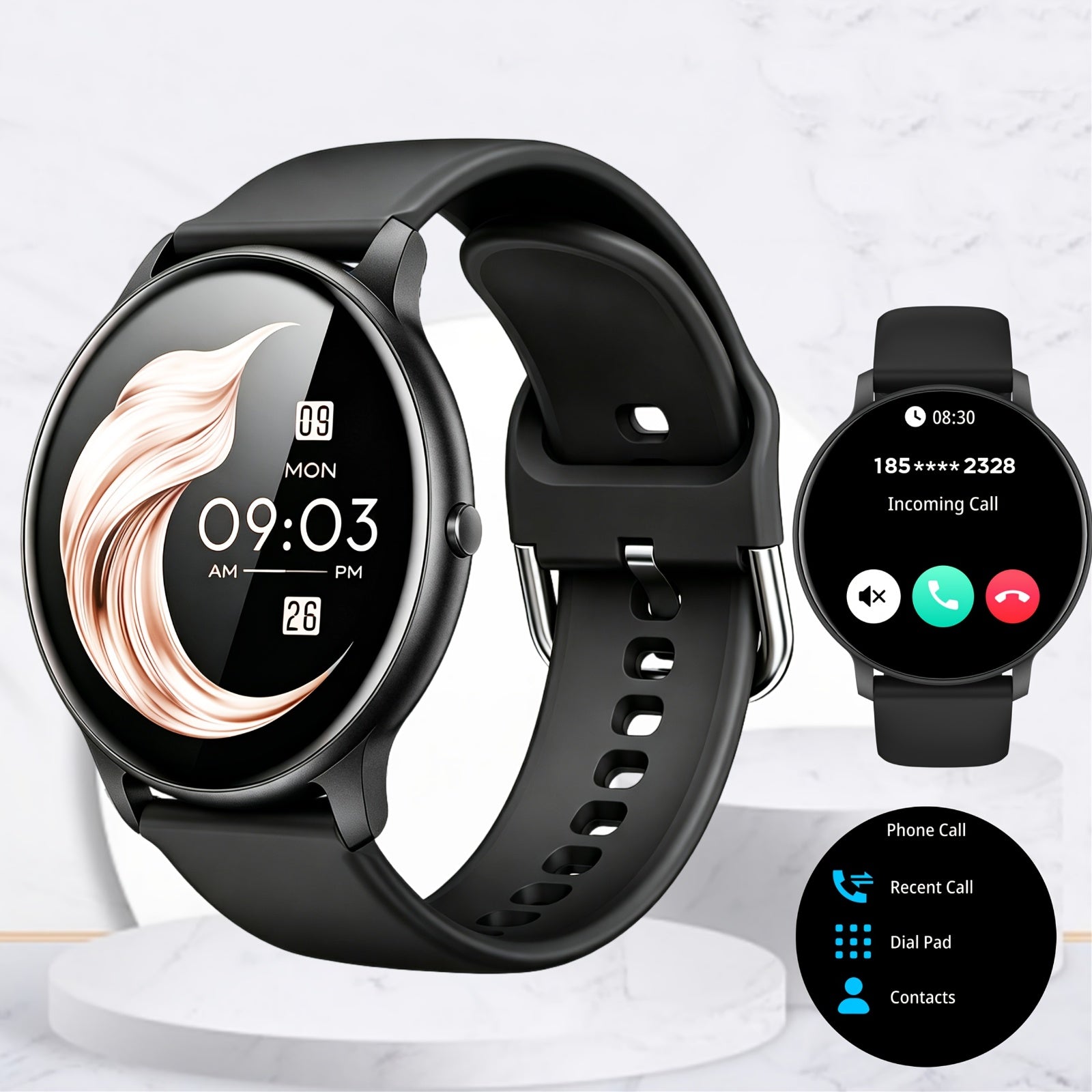 Smartwatches Offer Various Features Such As Wireless Calling, Message Notifications, AI Voice Assistance, Sleep Tracking, Calorie Counting, Step Counting, And Multiple Sports Modes Suitable for Different Fitness And Outdoor Activities