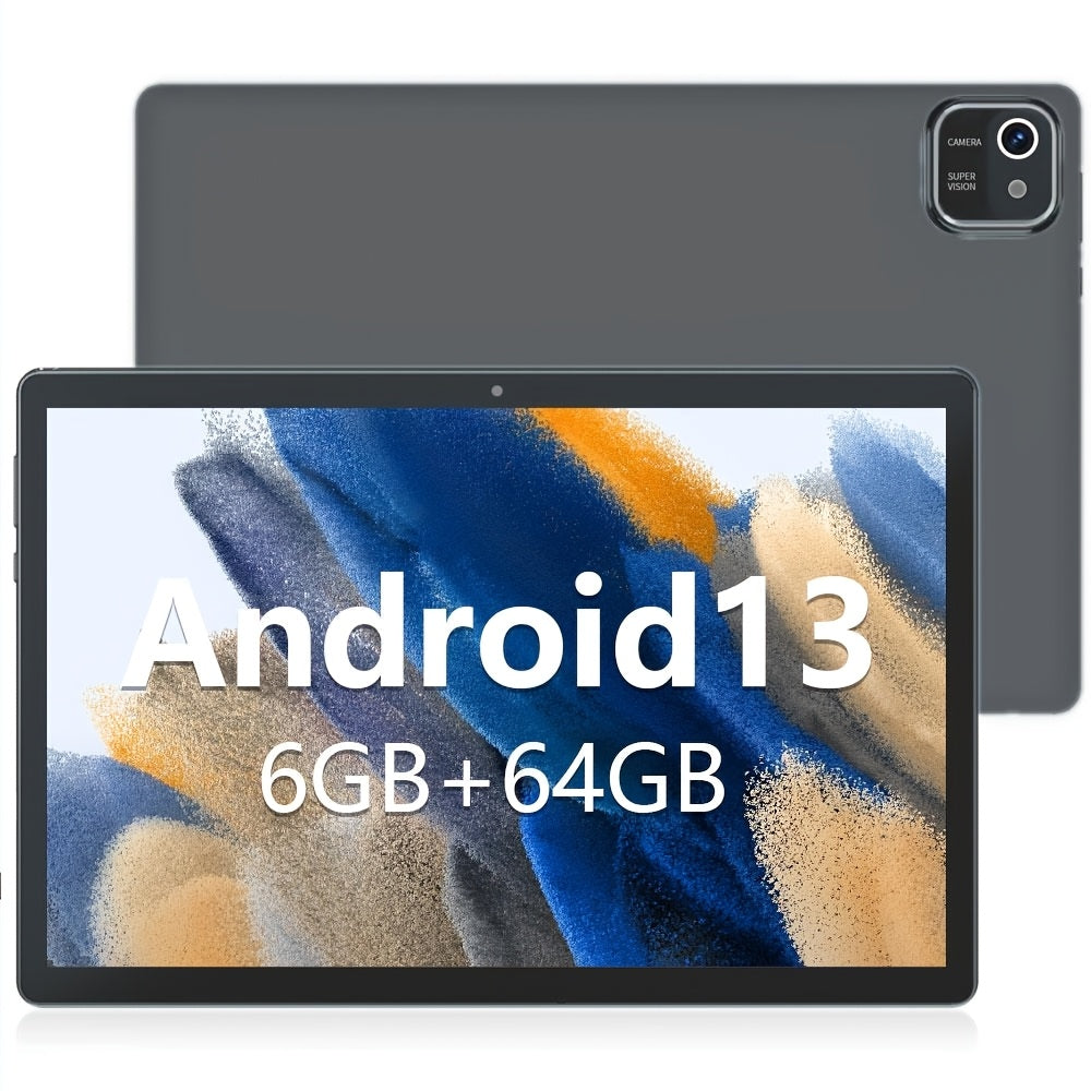 10-inch Tablet Android 13 Tablet, Quad-core Tablet, 2GB RAM, 64GB ROM, 128GB Expansion, 6000mAh, 1280x800 HD Touchscreen, 5MP + 8MP, WiFi, Dual Cameras