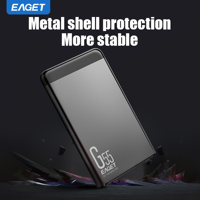 EAGET G55 High Speed Portable Hard Drive Disk Mobile Hard Drive Computer External Large Capacity Mechanical Hard Drive Plug And Play Game/File/Video/Music