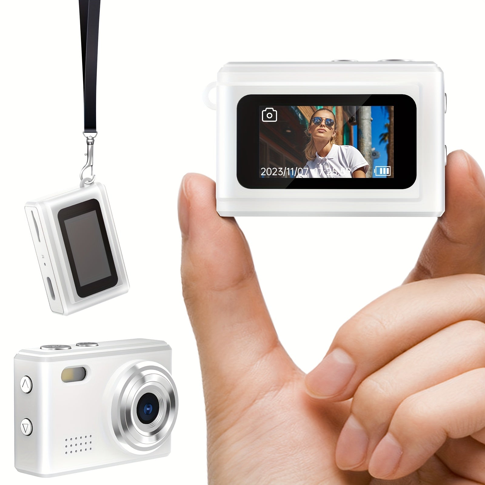 Small Keychain Mini Digital Camera, 16X Zoom Autofocus Shock-proof Point And Shoot Camera With 2.8-inch Screen, Perfect For Travel Vlog, Ideal Birthday Gift For Adults, Friends & Beginners