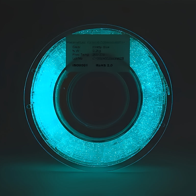 [Luminous PLA Filament] PLA 3D Printer Filament PLA Filament 1.75mm, Neatly Wound Luminous PLA 3D Printer Filament, Dimensional Accuracy +/- 0.02mm, 200G/ 0.44LB Fit Most FDM 3D Printers ( Glow Blue, Glow Green)