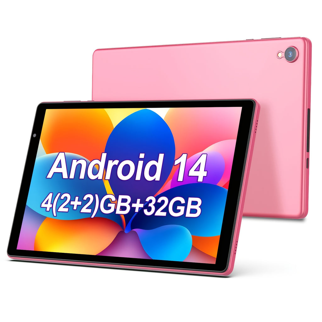 10 Inch Tablet Android 14 Tablets, 4GB(2GB+2GB Expansion) RAM 32GB ROM + 1TB Expansion Support, 4-Core Processor, 1280 * 800 HD IPS Touch Screen, Dual Camera, WiFi, 6000mAh Battery, Christmas Gifts Ideas, Halloween Gifts, New Year's Gifts, Gifts for