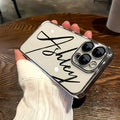 Phone Case - Customizable DIY Name Phone Case Featuring Calligraphy Design, for Iphone 17, 16, 15, 14, 13, 12, 11 Pro Max Plus Air, for Samsung Galaxy S25/ S24/ S23/ S22/ S21. Transparent Printed Phone Case, Perfect Surprise Gift