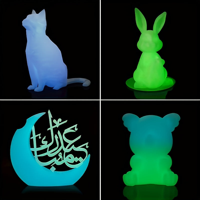 [Luminous PLA Filament] PLA 3D Printer Filament PLA Filament 1.75mm, Neatly Wound Luminous PLA 3D Printer Filament, Dimensional Accuracy +/- 0.02mm, 200G/ 0.44LB Fit Most FDM 3D Printers ( Glow Blue, Glow Green)