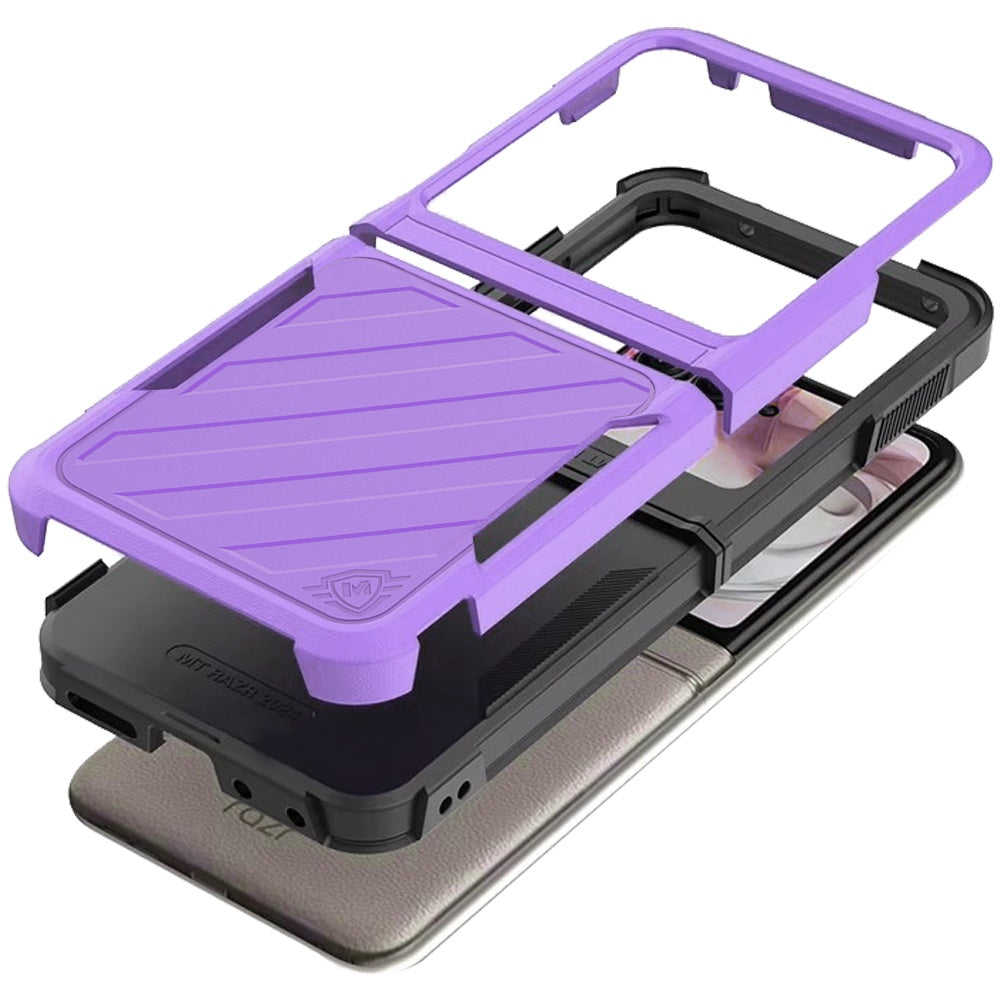 For Motorola Razr 2024 Noble Lined Shockproof Dual Layer Hybrid Phone Cover Case