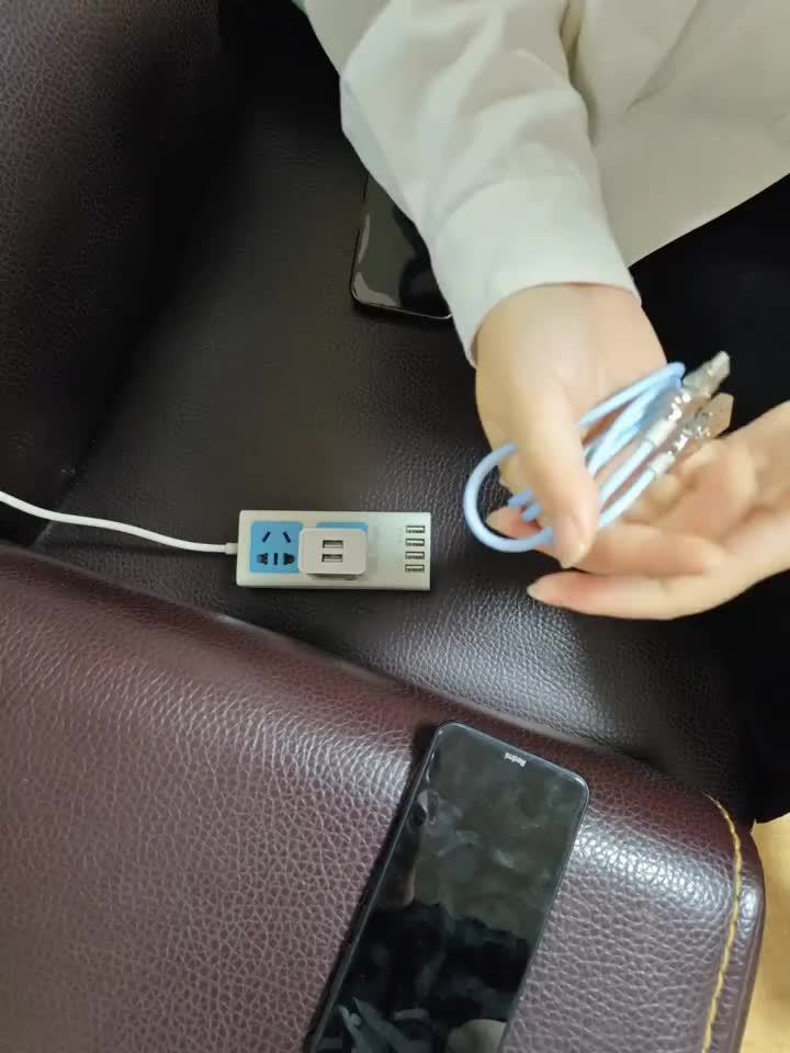Fast Charging Data Cable 90 Degree Cable, 6.56FT 2M Left&Right Angle Type-C with Light Double Elbow Rotation 65W Flash Charging Is Suitable for Phone, Samsung Car Universal Android Mobile Phone Charging Cable