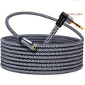 Elbow Car-mounted AUX Audio Cable | 3.5mm Female to Male, Round, Tinned Copper Core, Universal for Computer and Phone Audio Connections