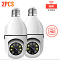[1080P] 1/2Pc 3MP Light Bulb Camera 2.4Ghz Wifi, 1080P Wireless Surveillance Camera with Full-Color Night Vision, Two Way Audio, Motion Detection, 360° Pan&Tilt for Home Security