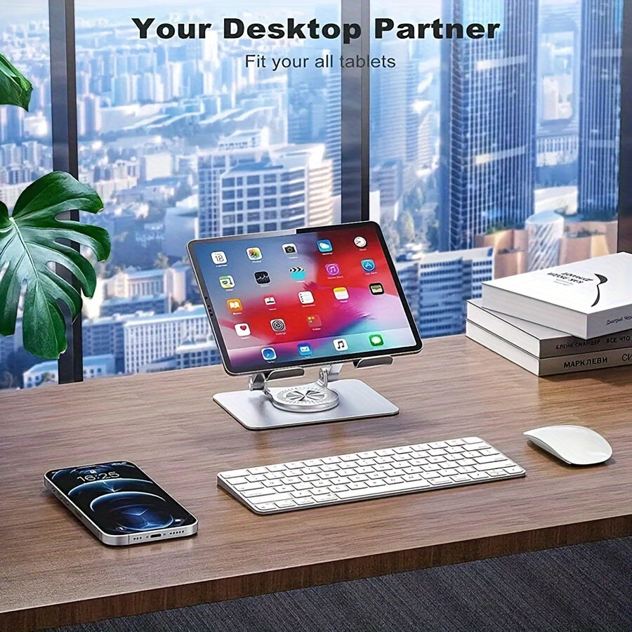 360 degree rotating desktop stand for tablet stand, frame foldable stand for iPad