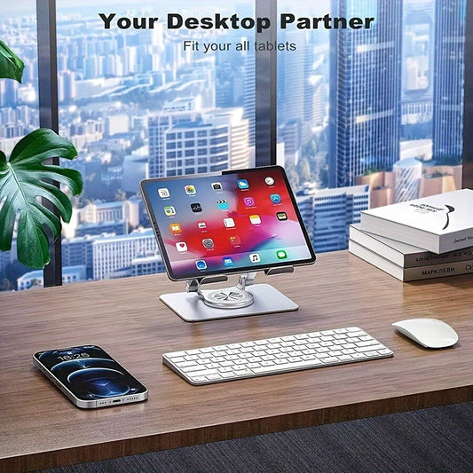 360 degree rotating desktop stand for tablet stand, frame foldable stand for iPad