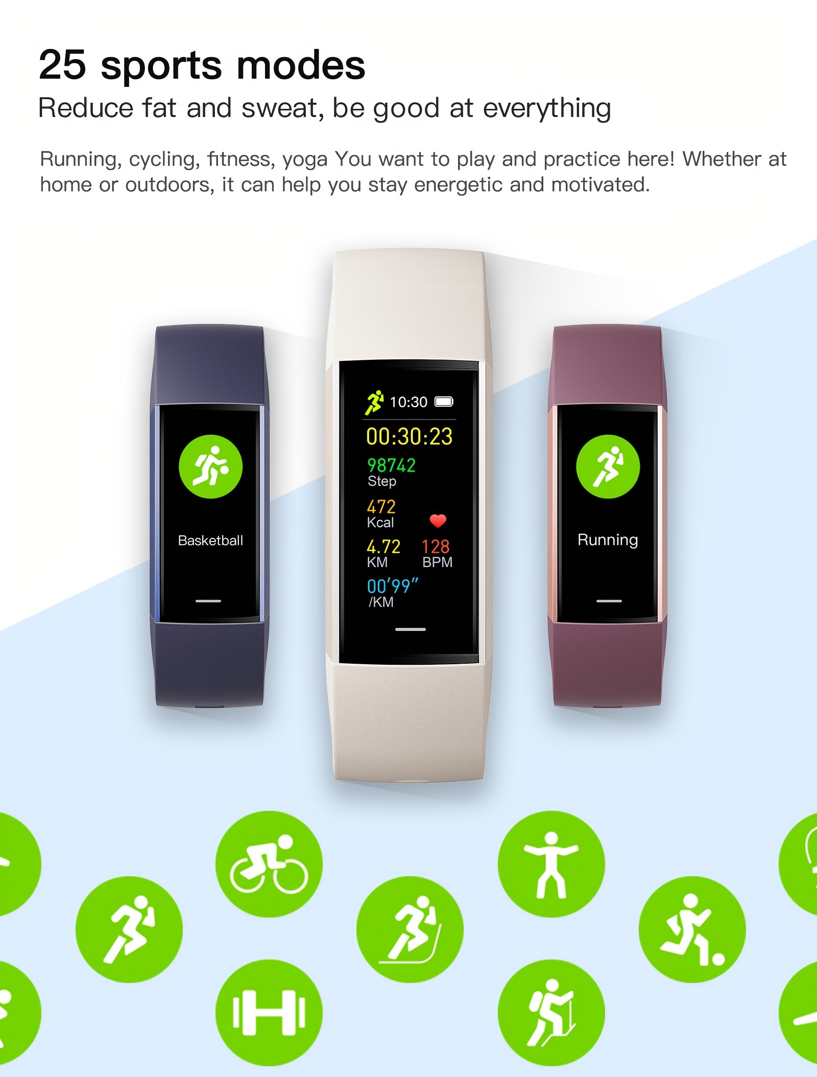 [Smart Sports Watch] 2026 New Upgraded Smart Bracelet, Sports Watch, 1.1-Inch AMOLED Touch Screen Sports Watch, Ultra-Thin Body, 14-Day Long Battery Life, 25 Fitness Modes, Sleep Tracking, Weather Forecast, Music Control, Stopwatch, Alarm Clock Reminder