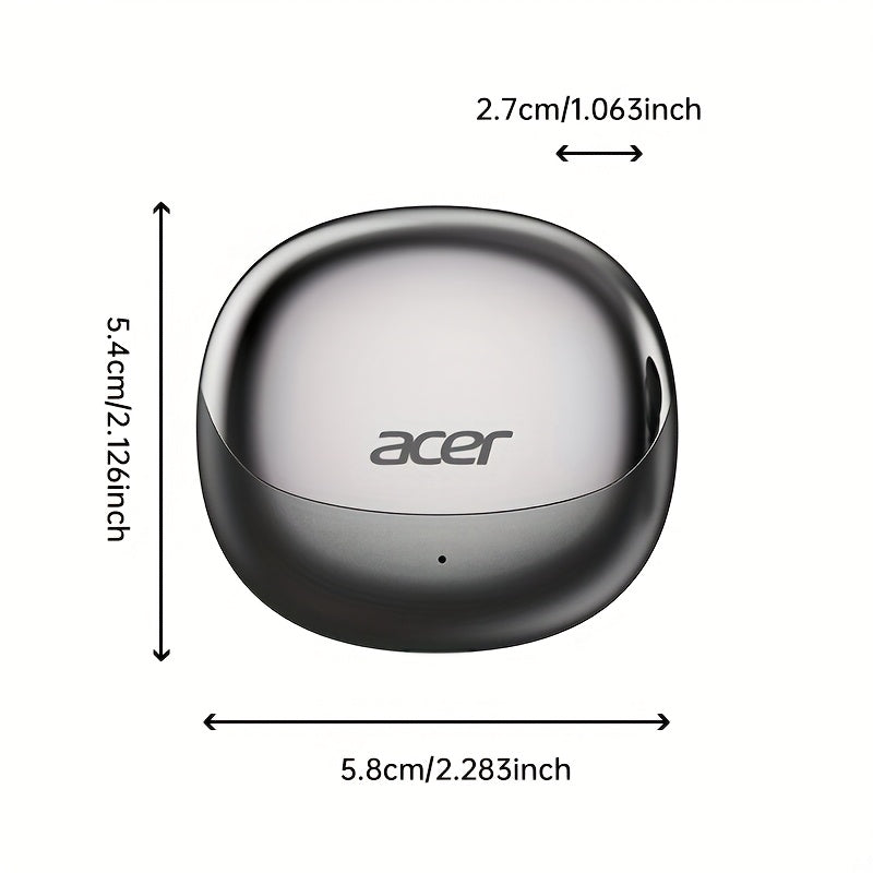 Acer In-Ear Headphones - Wireless TWS, Stereo Sound Effect, Super Long Standby, Chip V5. 4, Rapid Shipping, Multi-Device Compatible with Phone, Pad, Laptop, Ideal for Study, Business, Gym, Running, Perfect Christmas, Gift Present, Wireless Headphones, Bus