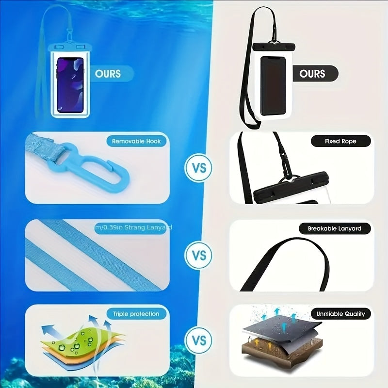 [Universal Mobile Phone Bag] 6pcs Universal Mobile Phone Bag | Outdoor, Swimming, Boat And Beach Accessories For Mobile Phones