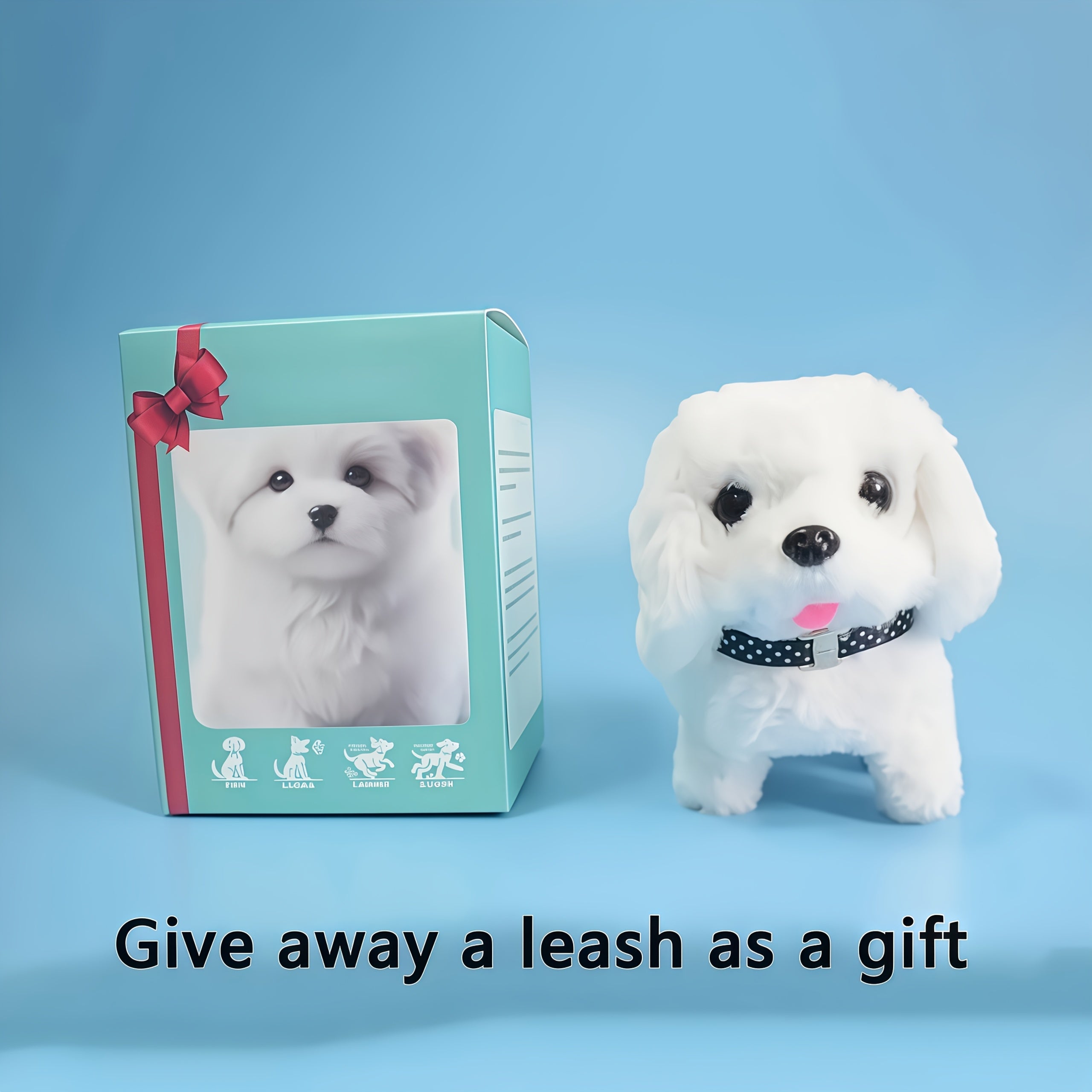 [Ideal Gift] 2026 Realistic Robot Dog - Interactive Walking, Barking, Expressive Eyes And Soft Plush, Button Controlled Home Office Companion Or Gift - Ideal Choice for Adults And Teenagers, Cute Animal Biomimetic Product, Soft Touch Hair, Random Color