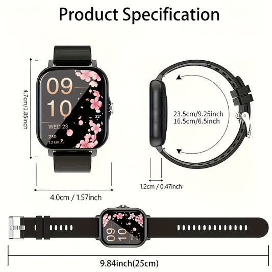 Full Touch Screen Smartwatch (for Answering/making Calls), USB Charging, Wireless Calling And Message Reminders, Email Display, Location Navigation, Remote Camera/music Player, Perfect Gift For Family And Friends, 1.83-inch TFT Large Display Screen