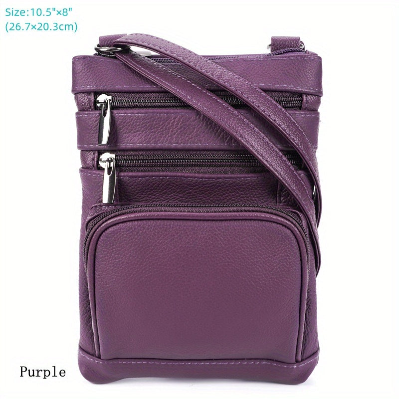 Genuine Leather Shoulder Bag, Super Soft First-layer Cow Leather Crossbody Bag, Multi-functional Smartphone And Computer Storage Bag, 3 Sizes And Many Colors