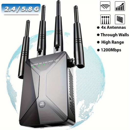 2026 Fastest WiFi Extender/Booster | Latest Release 5GHz & 2.4GHz Up to 89% Faster | Broader Coverage Than Ever 1200m WiFi Extenders Signal Booster for Home | Internet Booster WiFi Repeater, W/Ethernet Port