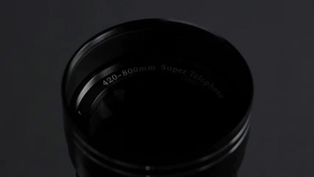 420-800mm F8. 3-16 Telephoto Zoom Lens(Mf) + T-Mount for Canon & for Nikon & for Sony Mount, Very Suitable for Outdoor Shooting, Moon Photography