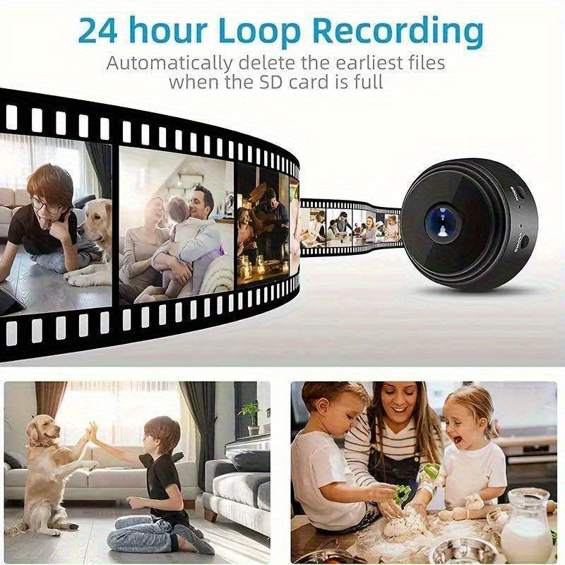 1/ 2/ 3/ 5/ 6/ 9/ 12pcs Wireless Remote Control Monitoring Camera, 1080P High-Definition, 2.4G Wifi, Wide-Angle Monitoring, Remote Observation, with Battery (180MA), Used for Home Security Wifi Monitoring Camera