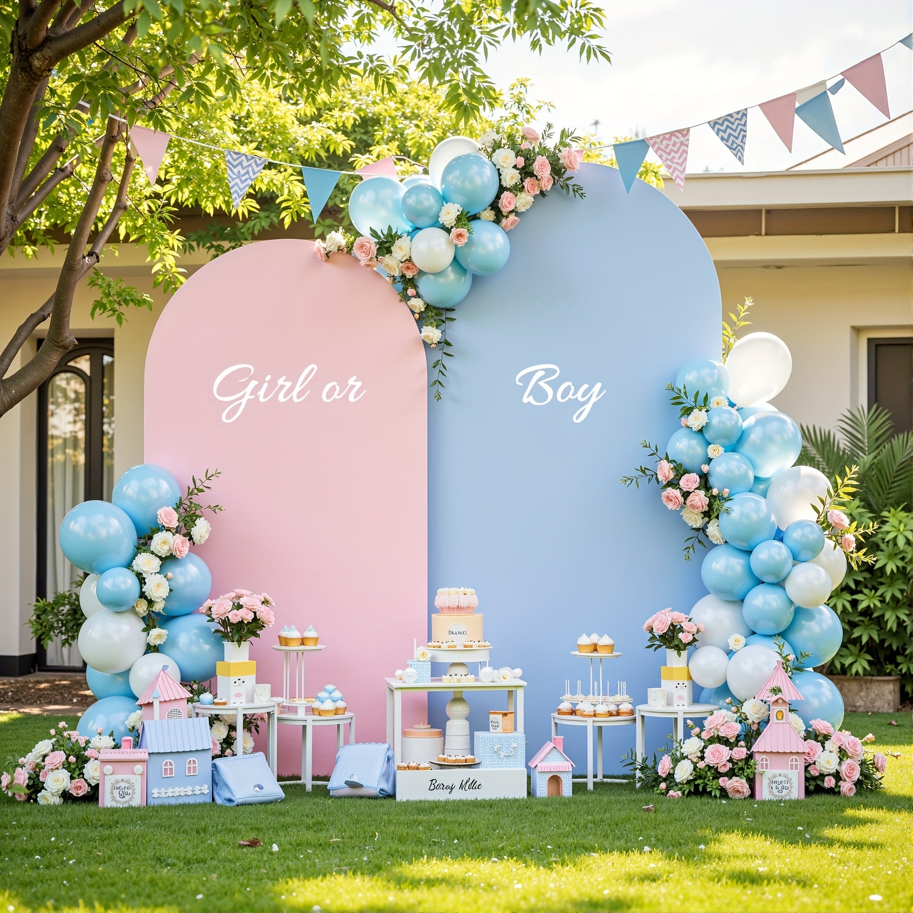 2pcs 6Ft X 6.6Ft Elegant Polyester Spandex Photography Backdrop, Stretchable And Wrinkle-Free, with Bottom Zipper Design for Arched Cover Photo Background Prop, Suitable for Parties, Wedding Ceremonies, Gender Reveals, Birthday Parties, Etc