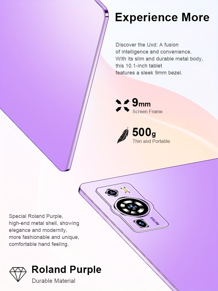 UXD A5 Android 15 Tablet 10.1-inch IPS Display, 12GB RAM, 256GB ROM, 1TB ROM Expansion Support, Supports 4G LTE/ WiFi, Octa-core Processor, 6000mAh Battery, Complete With Keyboard, Mouse, Stylus, Protective Case And Full Suite Of Accessories