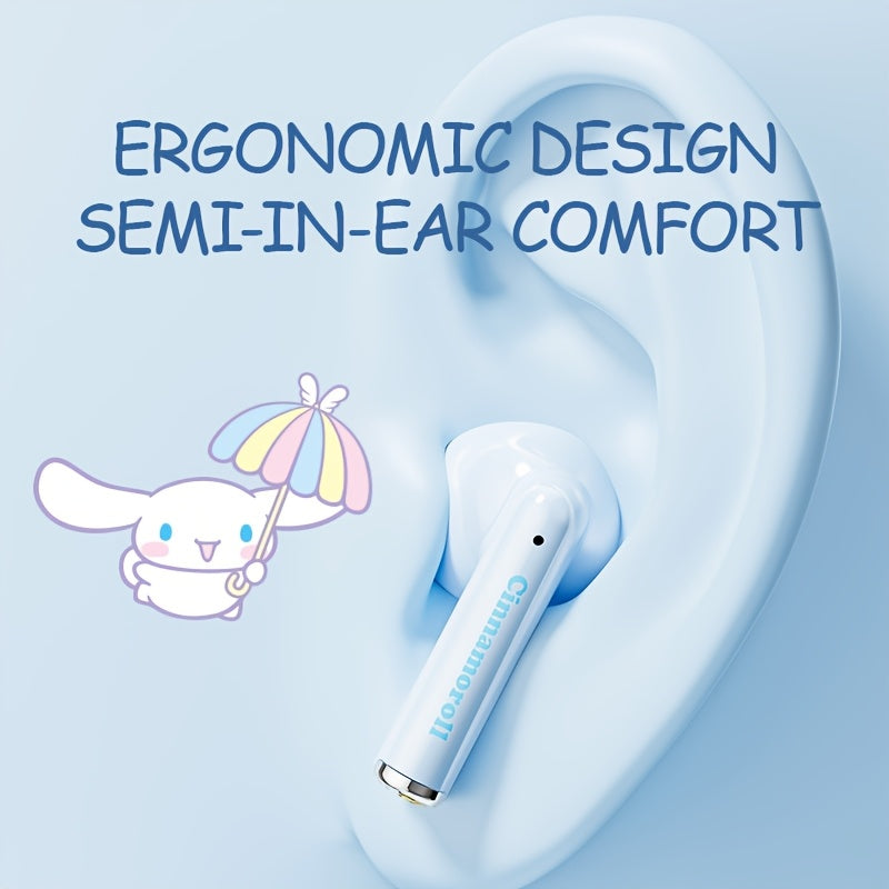 Sanrio Hellokitty for kuromi for cinnamoroll Wireless Wireless Earphones 3 Different Styles Available Cute Design Power Display Gaming Earplugs Unique Style Easy To Carry Smart Call Daily Exercise Go Out To Study Holiday Gifts Or Attractive Birthday Gifts