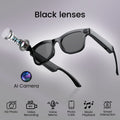 KLZO-AI Smart Glasses with 2MP HD Camera, Real-Time Voice Translation (100+ Languages), Bluetooth Calling & Music Player, Lightweight Wearable Recording Glasses Camera Glasses Ai Smart Glasses with Camera