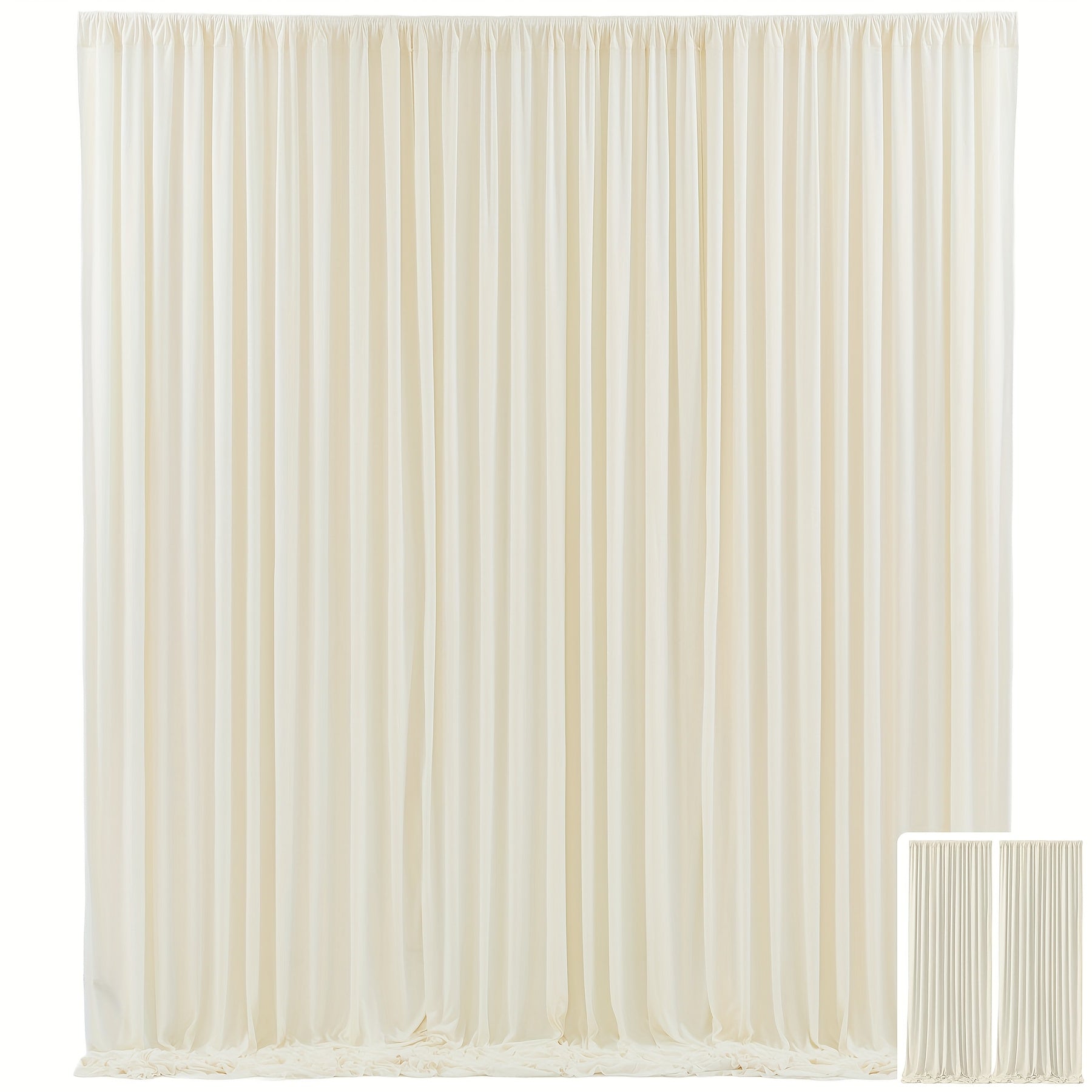 2pcs of High-End And Elegant Party Decoration Backdrop Cloth, Wear-Resistant, Wrinkle-Resistant, Soft And Smooth, Non-Transparent Party Decoration Backdrop Curtains, Suitable for Wedding, Birthday, Christening And Other Party Activities