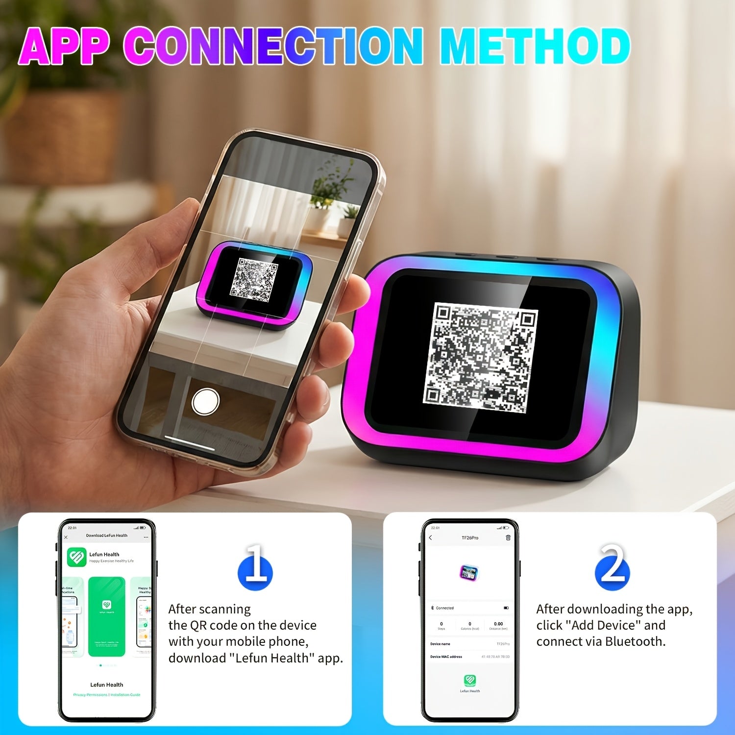 AI Smart Speaker, Smart Alarm Clock with Wireless Speaker & Dynamic RGB Light, Hi-Fi Stereo Sound, HD Smart Display, Answer/Make Call, Voice Assistant, Period Tracker, 2500mAh Battery, Portable Speakers - Charging Bedside Digital Clock