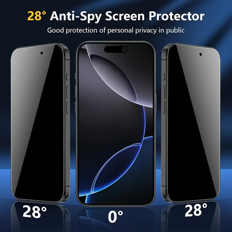 10pcs Full Coverage Privacy Protection Tempered Glass Screen Protector for iPhone 11/12/13/14/15/16/17 Pro Max | Privacy Shield Tempered Glass for iPhone 11/12/13/14/15/16 Plus/17 Air